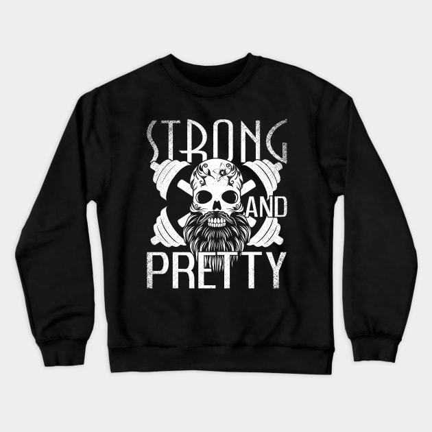 Strong and Pretty Strongman Gym Vintage Crewneck Sweatshirt by Sofiia Golovina